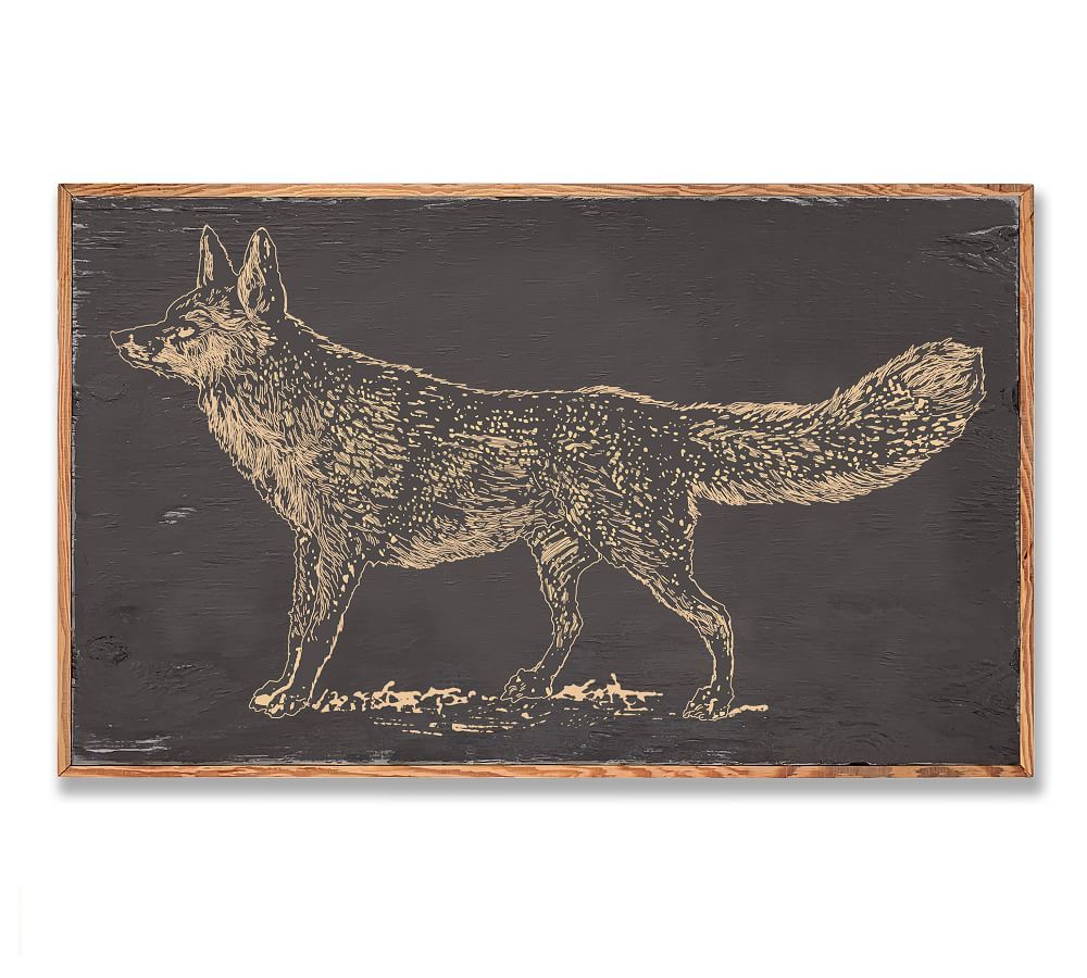 Fox Carved Wood Wall Art | Pottery Barn (US)