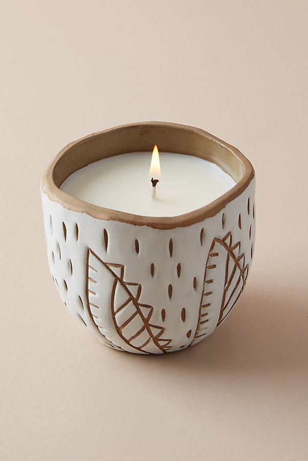 Knotwork LA Etched Ceramic Candle | Anthropologie (US)