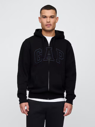 Relaxed Gap Logo Zip Hoodie | Gap Factory