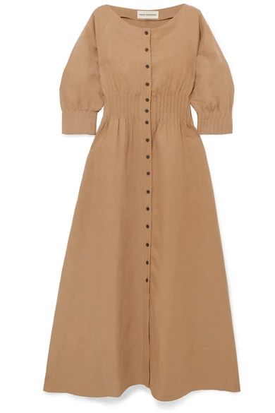 Amia Tencel and linen-blend maxi dress | NET-A-PORTER (US)