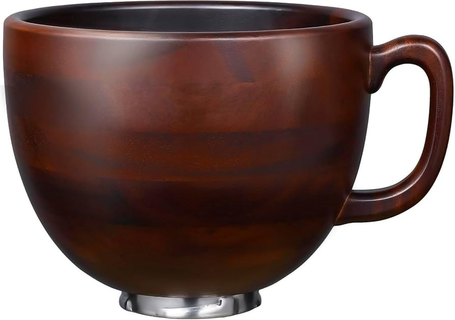 ULTICOR Premium Walnut Wood Mixing Bowl with Handle – Compatible with KitchenAid Mixer Bowl 4.5... | Amazon (US)