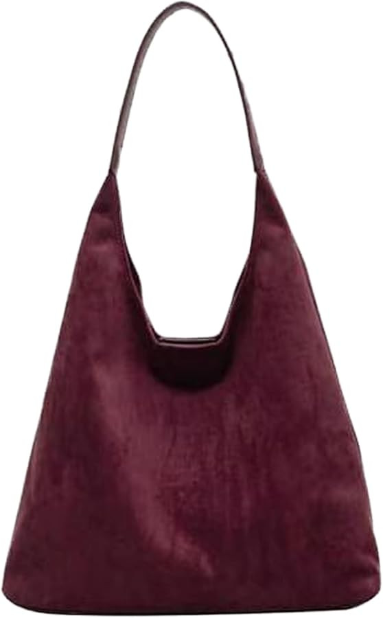 Suede Hobo Bags For Women Slouchy Bag Suede Purse Suede Tote Bag Large Brown Tote Handbag for Tra... | Amazon (CA)