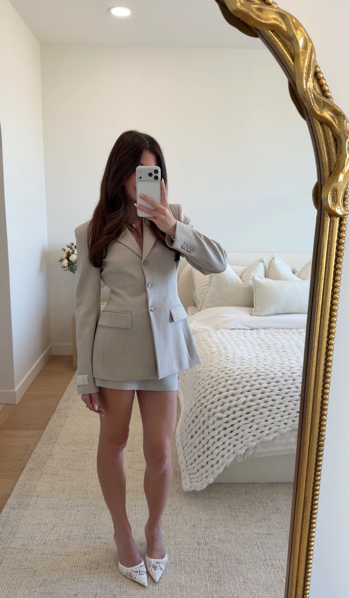 Blazer: size 4 (my true size) 
Skort: size 4 (my true size). Skort is a full skirt around with shorts hidden under! 

#LTKcanada