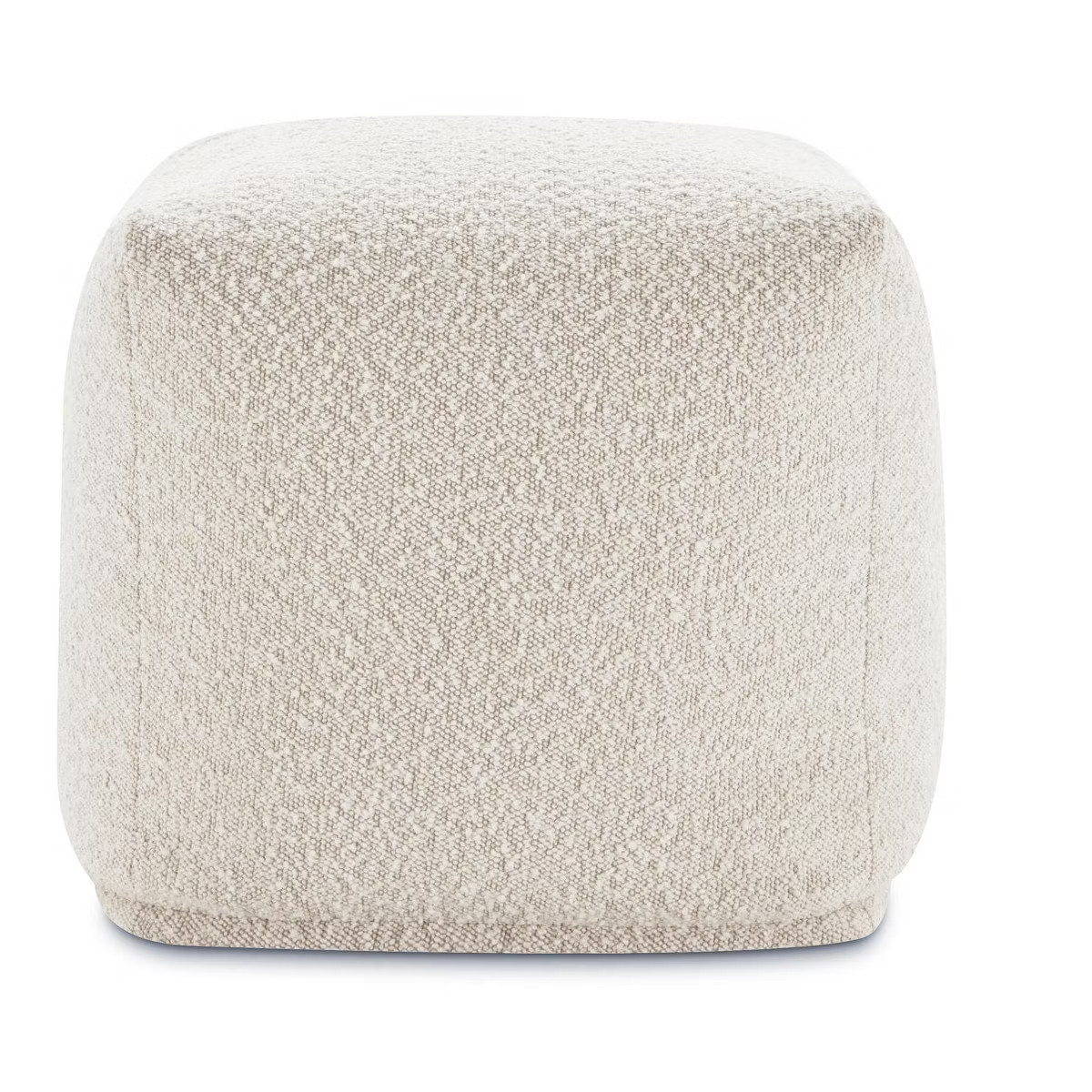Poly & Bark Metz Pouf in Crema White Boucle | Target