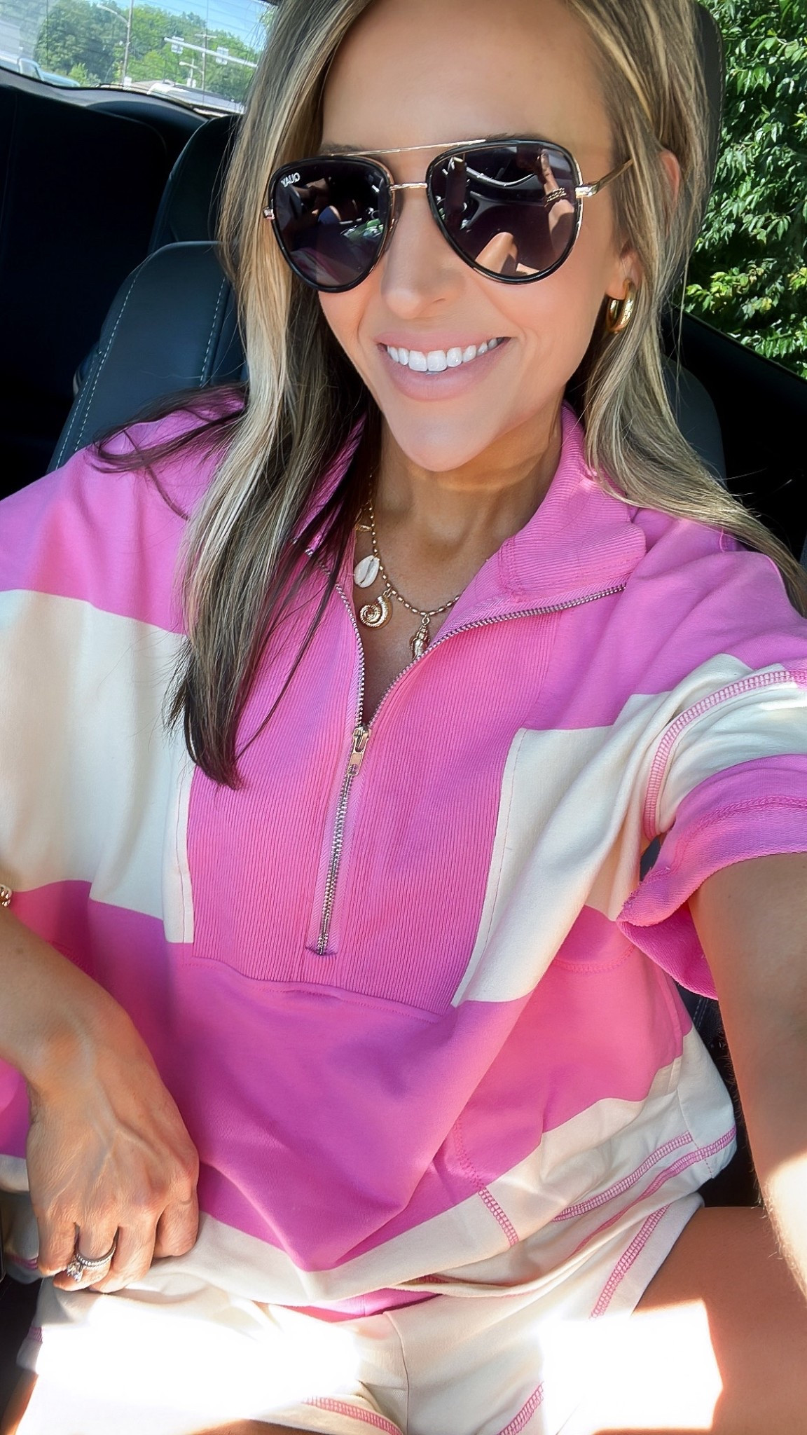 Headed on a little overnight road trip vacation. Love this adorable two piece matching set! Comes in so many adorable color commotions! 🤩 shorts + top both have pockets 🤗 I’m wearing xs 

#LTKFindsUnder50 #LTKTravel #LTKStyleTip