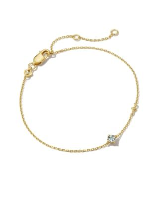 Maisie 18k Gold Vermeil Delicate Chain Bracelet in White Topaz | Kendra Scott | Kendra Scott