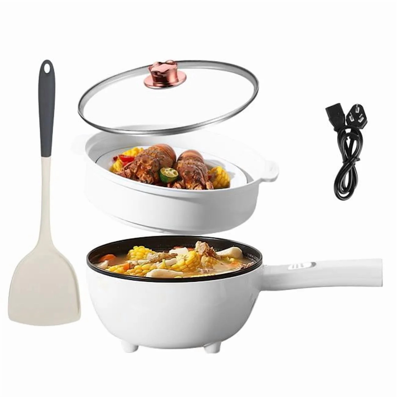 Fresh Fab Finds FFF-GPCT5386 Electric Hot Pot Non-Stick Frying Pan Portable Rapid Noodles Cooker ... | Walmart (US)