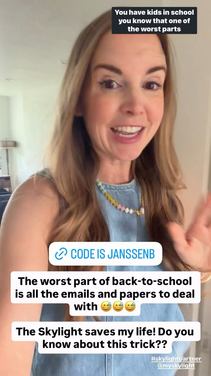 #skylightpartner @myskylight
The worst part of back to school is all the emails and papers to deal with 😅😅😅
The Skylight saves my life!
Code: JANSSENB

#LTKKids #LTKHome