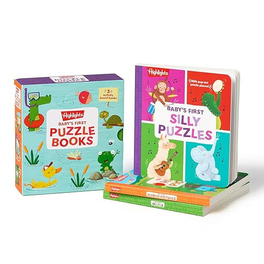 Baby’s First Puzzle Books: Interactive Board Books for Babies and Toddlers, 3 Fun Activity Book... | Amazon (US)