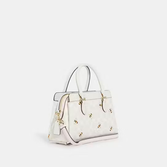 Mini Darcie Carryall In Signature Canvas With Bee Print | Coach Outlet US