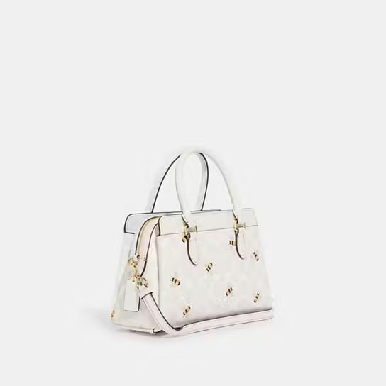 Mini Darcie Carryall In Signature Canvas With Bee Print | Coach Outlet