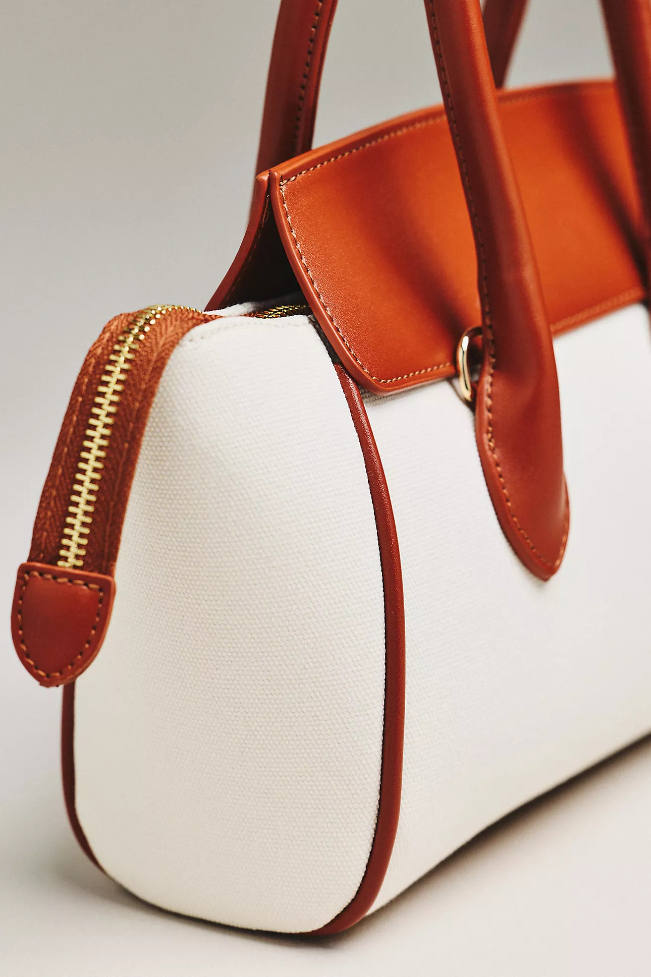 Canvas Foldover Satchel Tote Bag | Anthropologie (US)