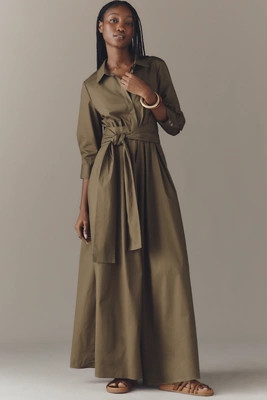 Hutch Poplin Shirt Tie-Waist Jumpsuit | Anthropologie (US)