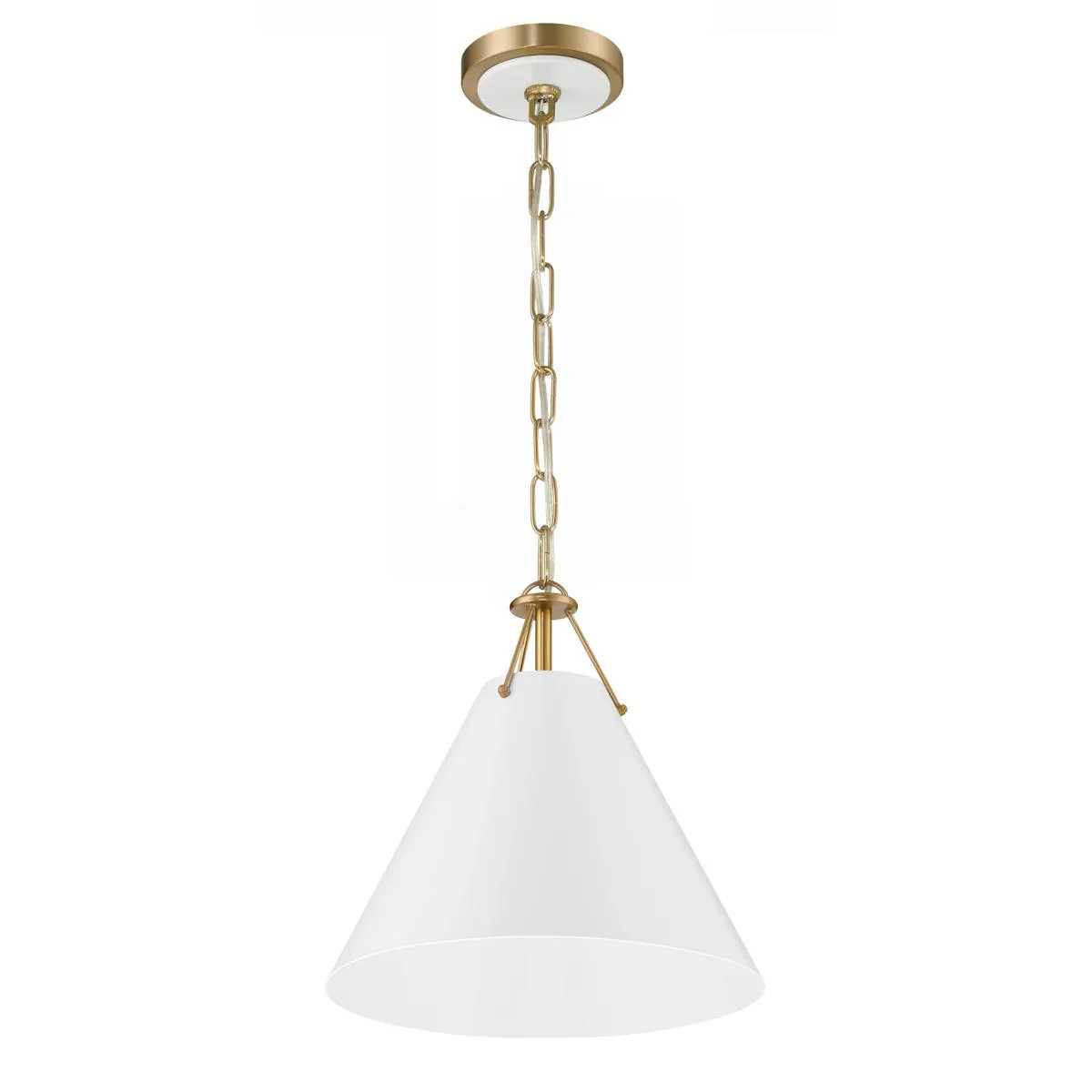 Crystorama XAV-B8301-VG Xavier 1 Light 12 inch Vibrant Gold Mini Pendant Ceiling Light one_size | 2101602 | Lowe's