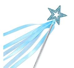 Amazon.com: Lovelyshop Blue Crystal Metal Star Fairy Wand with Ribbon for Girls Halloween Decoration | Amazon (US)