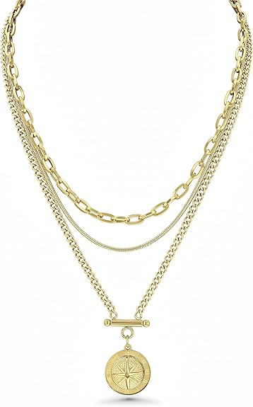Layering Necklaces for Women, Gold Pendant Necklace for Women, Gold Necklaces for Women Trendy, D... | Amazon (US)