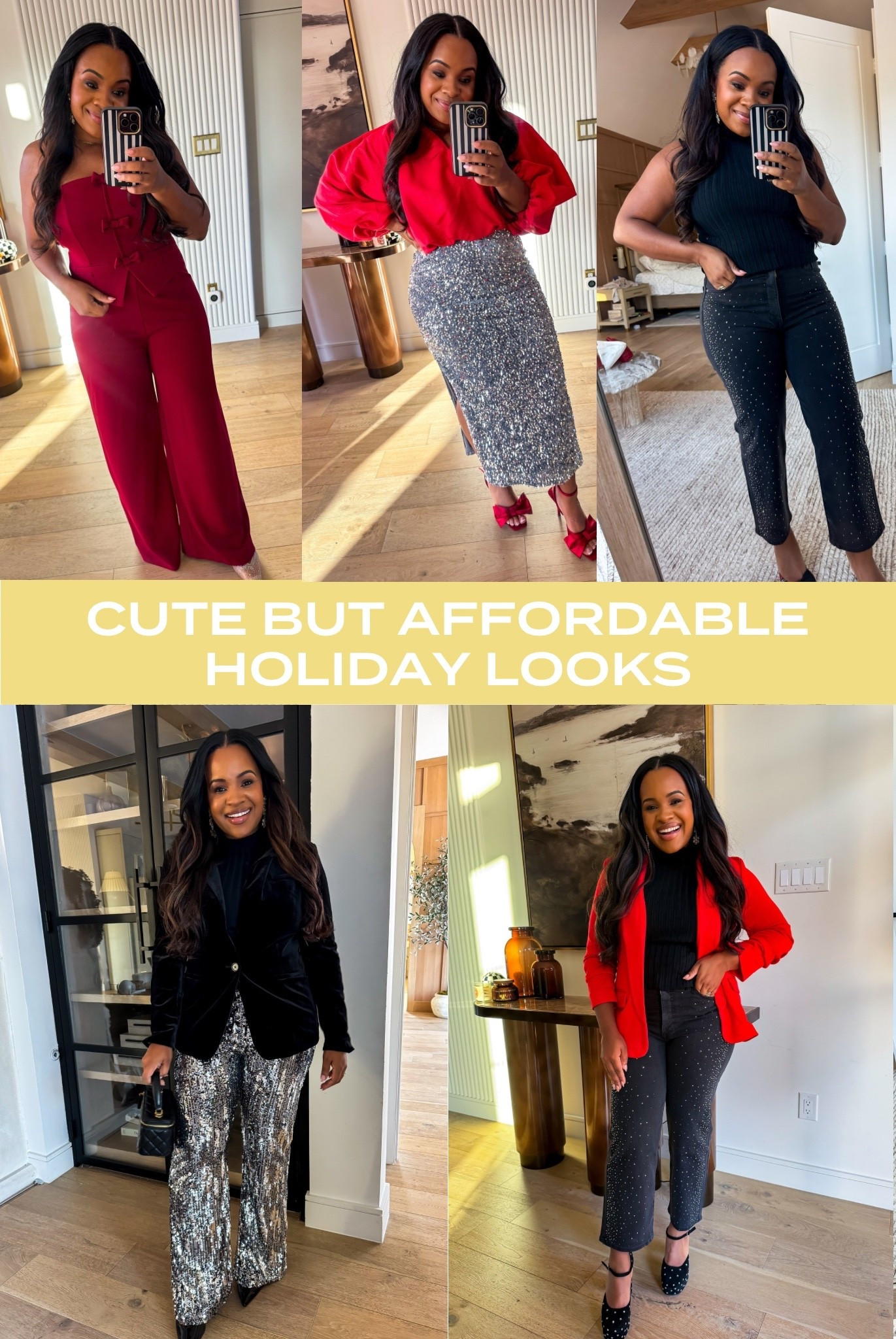 Cute but affordable holiday looks for the szn🎄

Use TARYNNEWTON to save on my VICI items 🙌🏾

#LTKStyleTip #LTKHoliday #LTKFindsUnder50