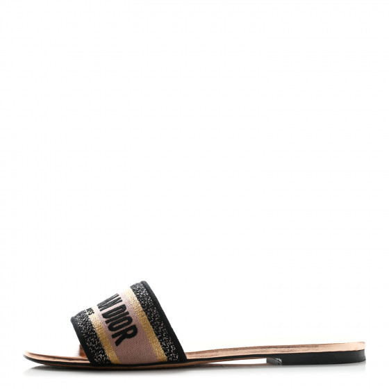 CHRISTIAN DIOR

Canvas Metallic Embroidered Dway Mules Slide Sandals 40 Multicolor | Fashionphile