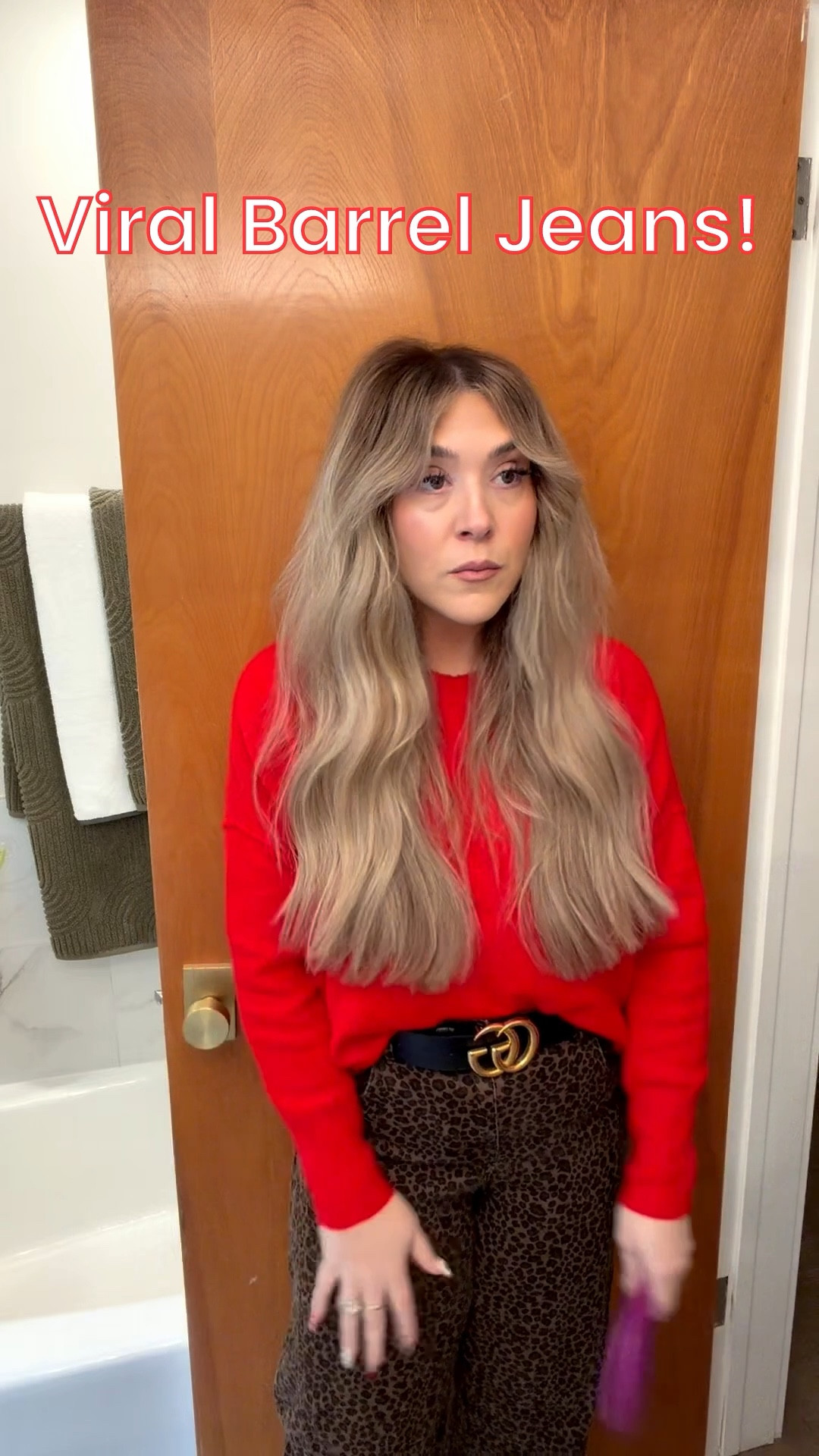 Viral leopard barrel jeans! 

#LTKMidsize #LTKgrwm #LTKootd