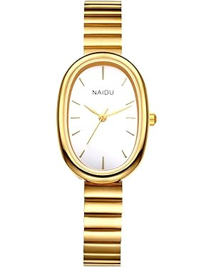 Avaner Women's Ultra-Thin Oval Watches: Stainless Steel Slim Strap Small Face Ladies Elegant Dres... | Amazon (US)