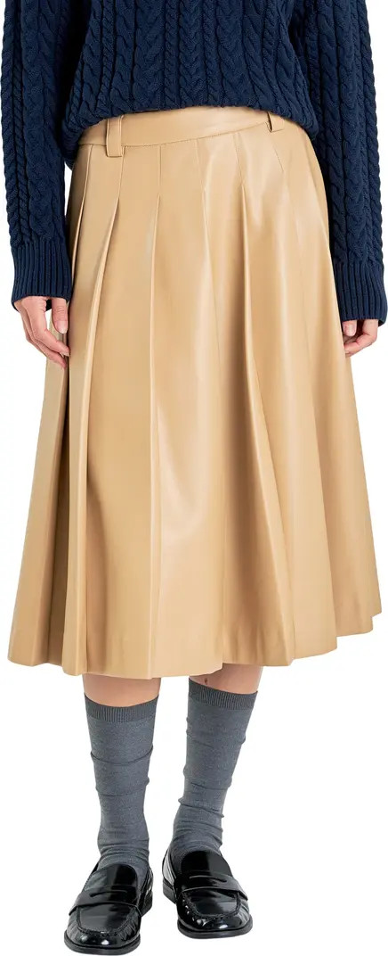 Pleated Faux Leather Skirt | Nordstrom
