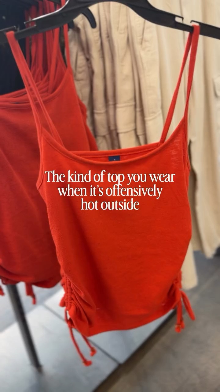 Florida heat is already doing the absolute most 🫠
Found this lightweight side tie cami at Old Navy and it’s the kind of top you throw on when it’s WAY too hot outside but you still wanna look put together ☀️

Which color are you choosing? 👀

#affordablefashion #affordablefinds #summerstyle #feelinghot #cutetanks