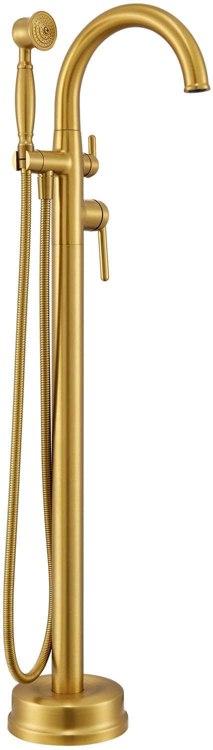 Free Standing Tub Faucet, Wintap Brass Antique Freestanding Bathtub Filler with Handheld Sprayer ... | Amazon (US)