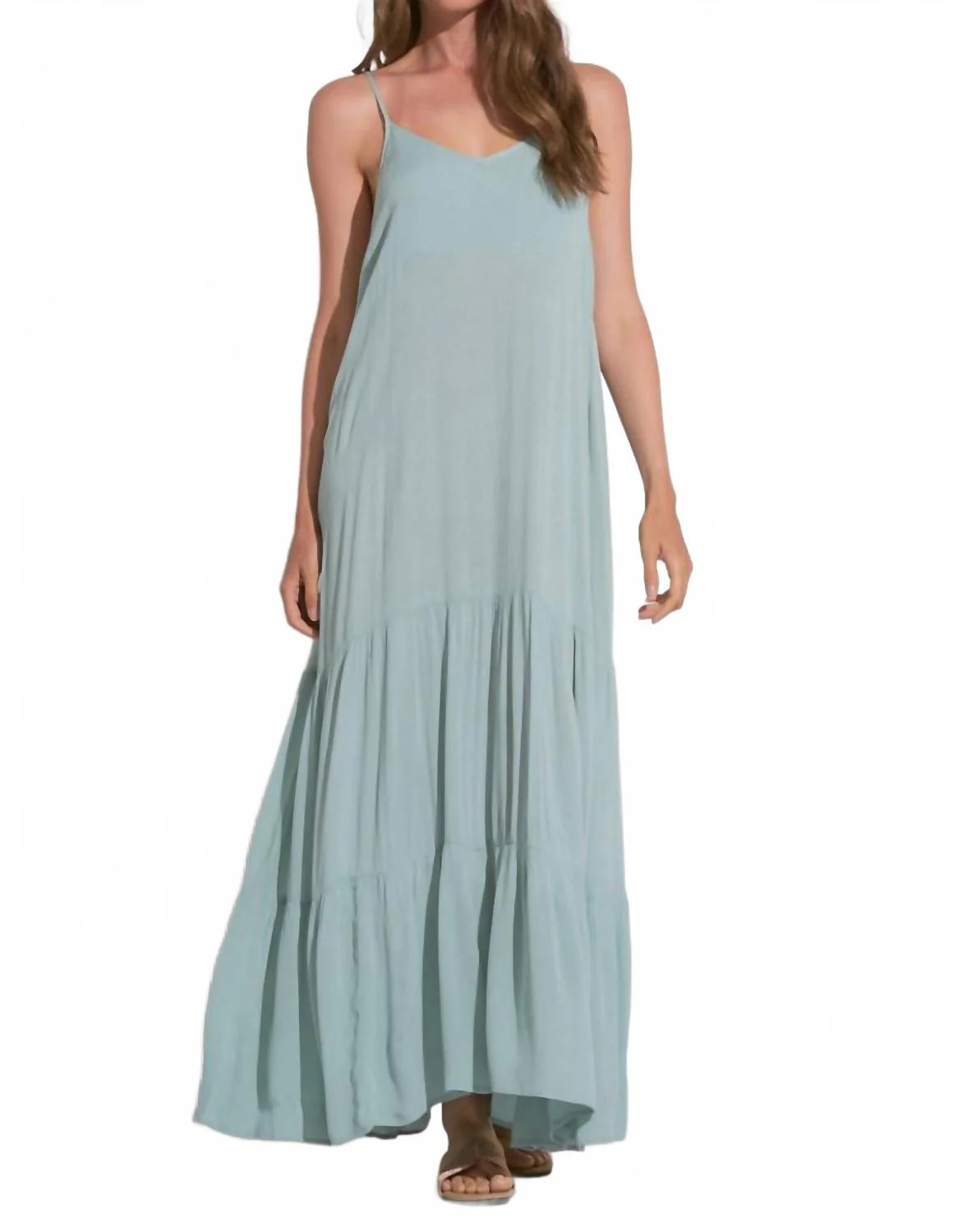 Aqua Maxi Dress In Teal Light | Shop Simon