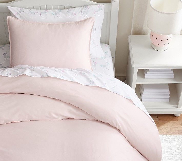 Super Soft Organic Sateen Duvet Cover & Shams | Pottery Barn Kids