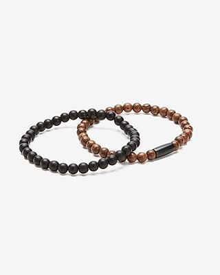 2 Pack Beaded Bracelets | Express