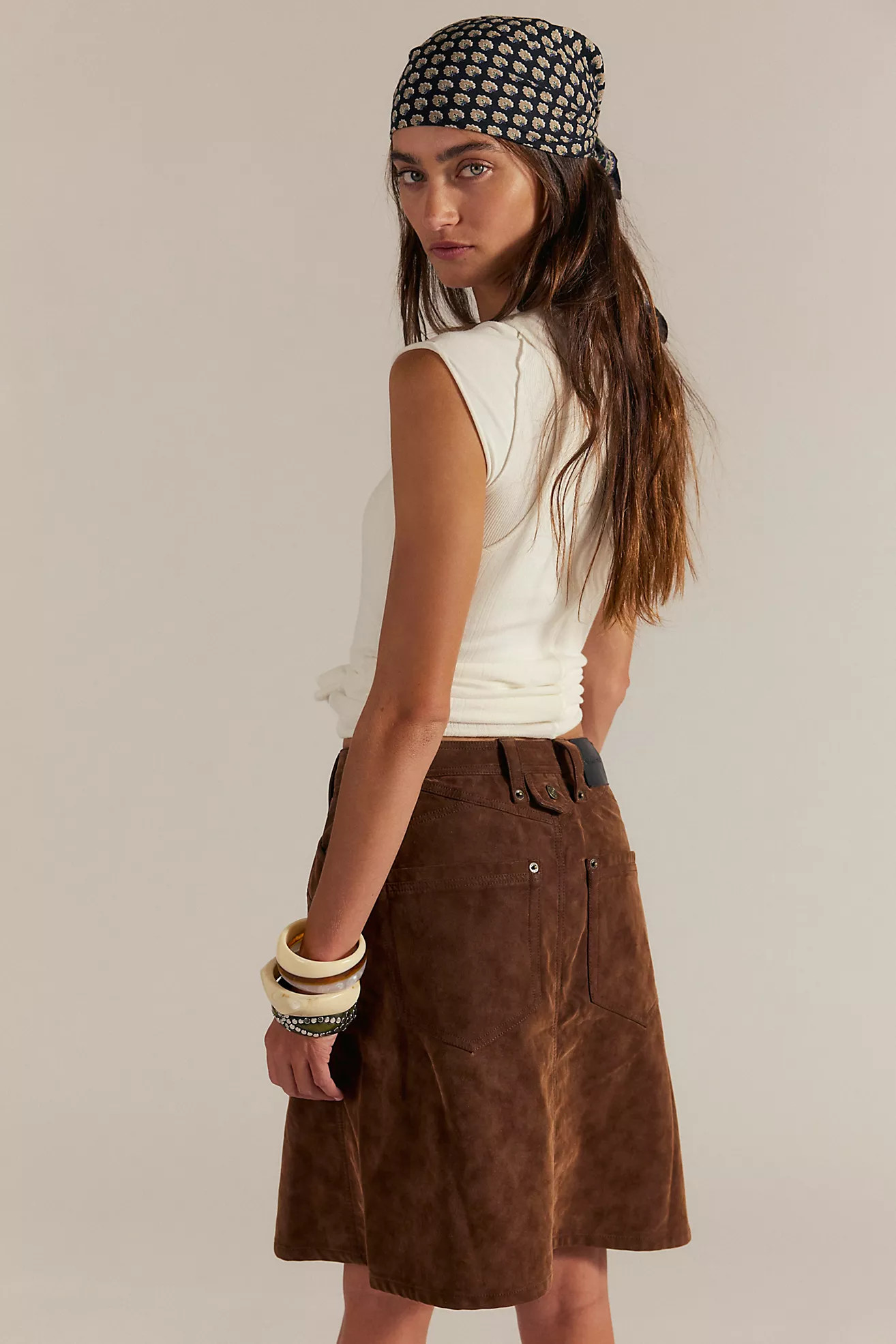 We The Free Suzy Suede Midi Skirt | Free People (Global - UK&FR Excluded)