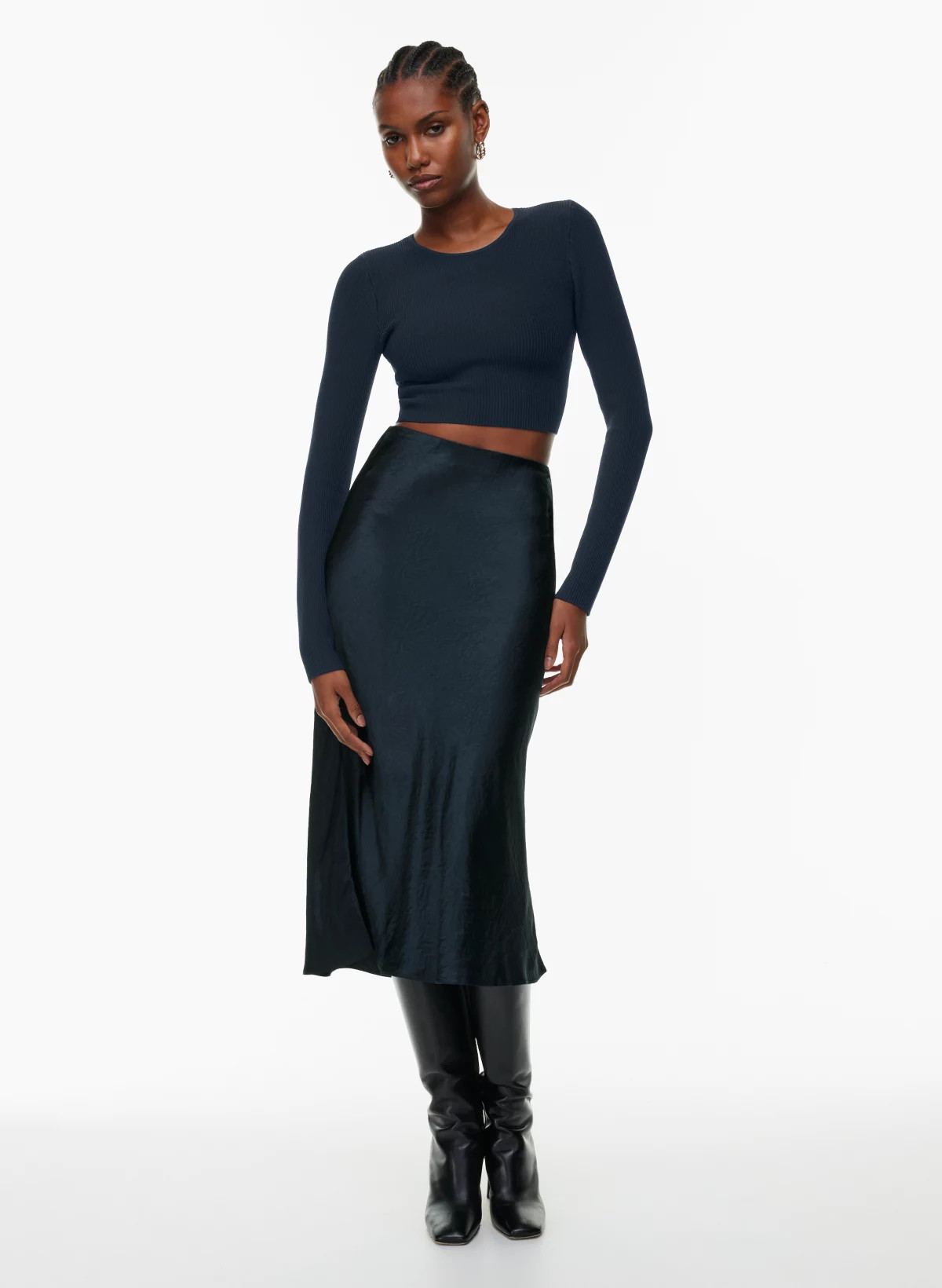 SLIP SATIN MAXI SKIRT | Aritzia