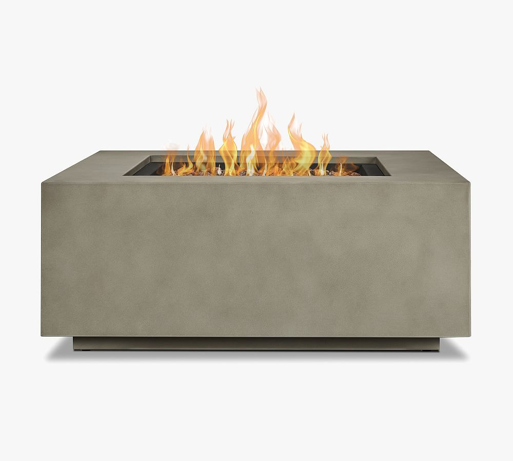 Burrows Steel Square Propane Fire Pit Table with Lid Cover (36") | Pottery Barn (US)