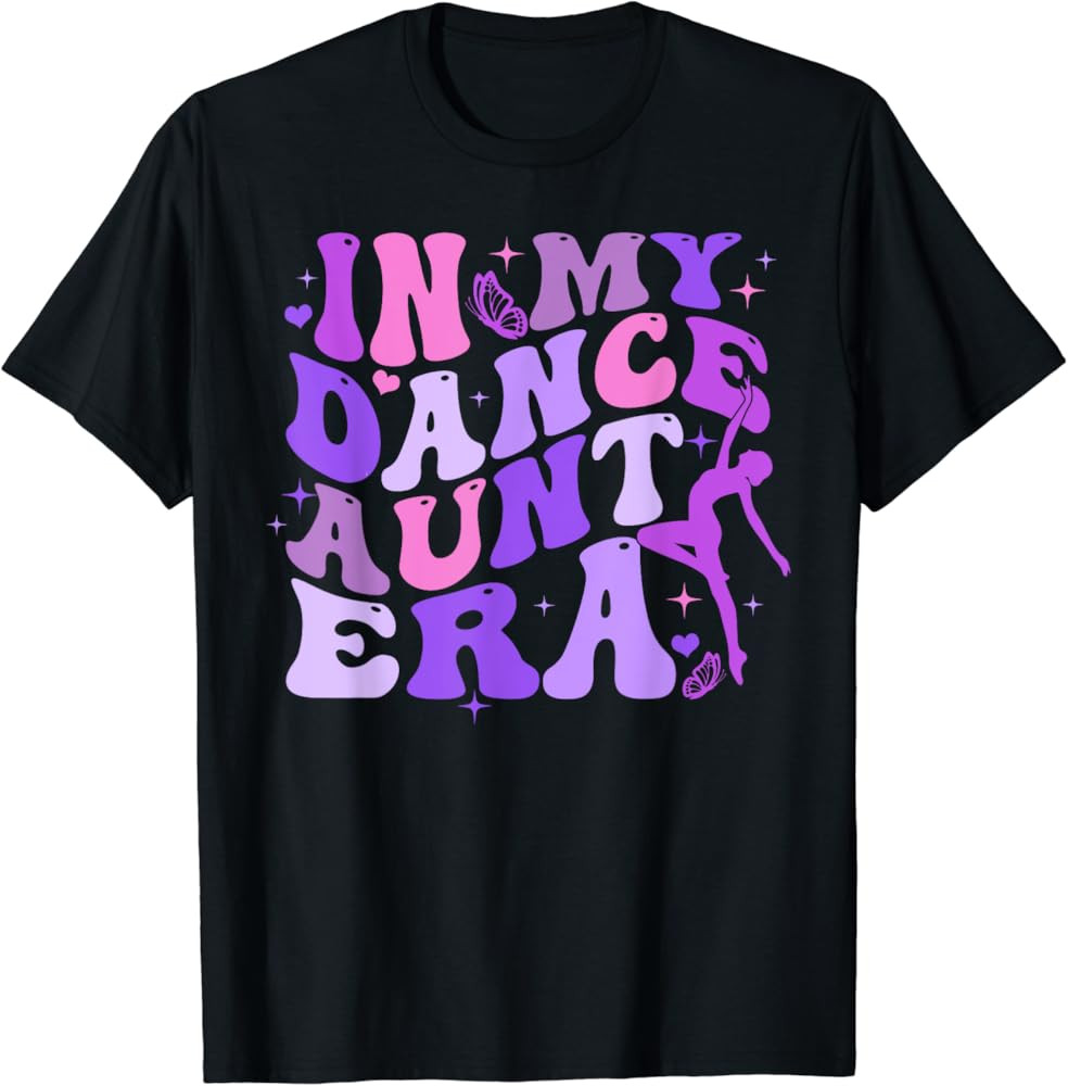 Groovy In My Dance Aunt Era Retro for Aunt Women T-Shirt | Amazon (US)