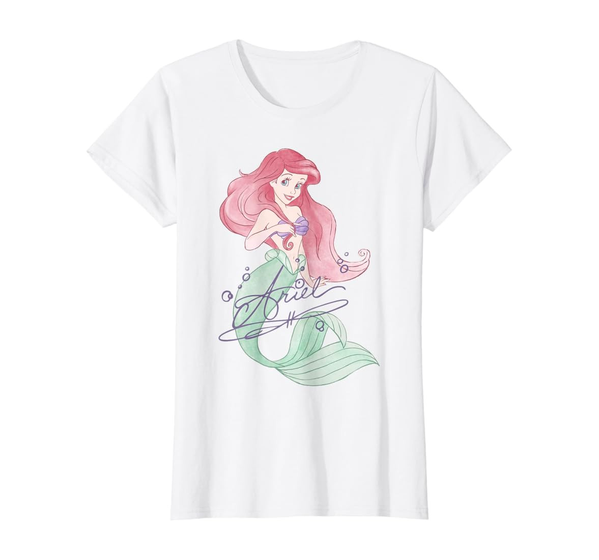 Disney The Little Mermaid Ariel Signed Portrait T-Shirt | Amazon (US)
