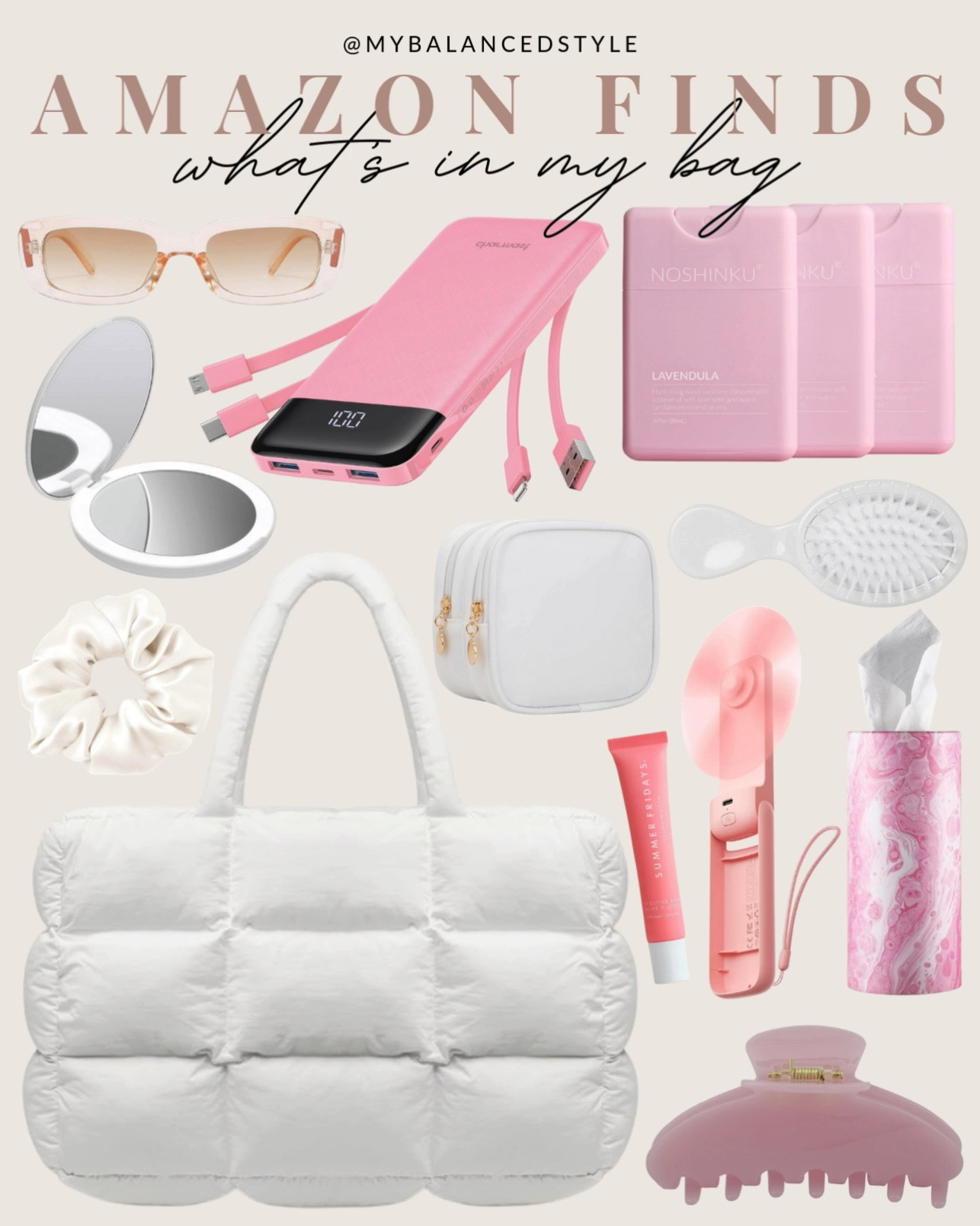 Amazon winter purse essentials

Winter purse essentials
Hydrating hand cream
Lip balm for dry weather
Mini lotion and cuticle oil
Compact wallet or card case
Portable phone charger
Travel-size tissues
Hair ties and claw clip
Sunglasses for winter sun

#LTKTravel #LTKSaleAlert #LTKSeasonal