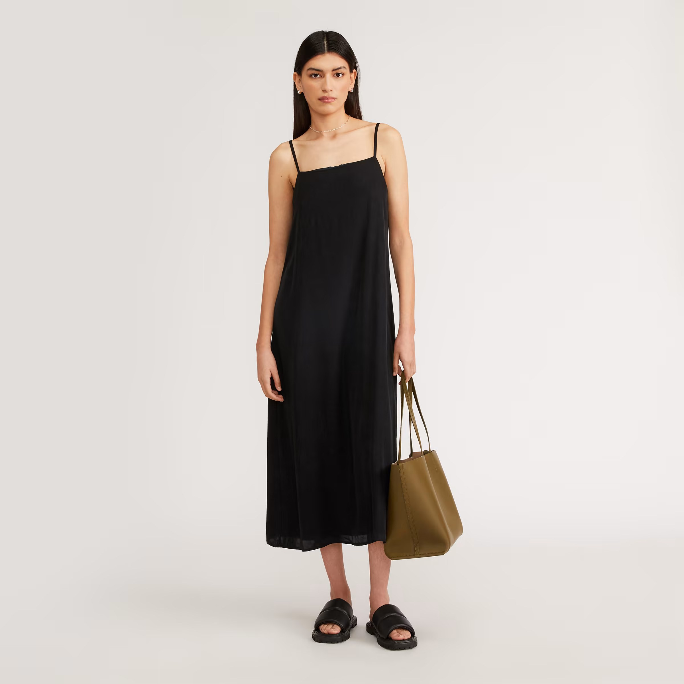 The Satin Square-Neck Slip Dress | Everlane