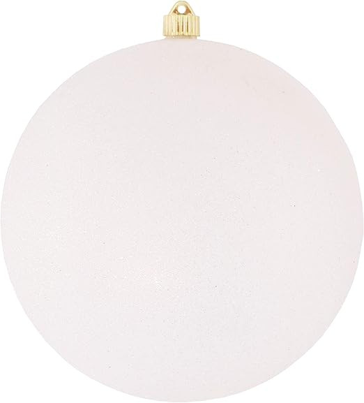 Christmas By Krebs 10" (250mm) Snowball White Glitter [1 Piece] Extra Large Solid Oversized Huge ... | Amazon (US)