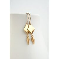 Diamond Shape Earrings, Spike Geometric Gift For Her | Etsy (US)