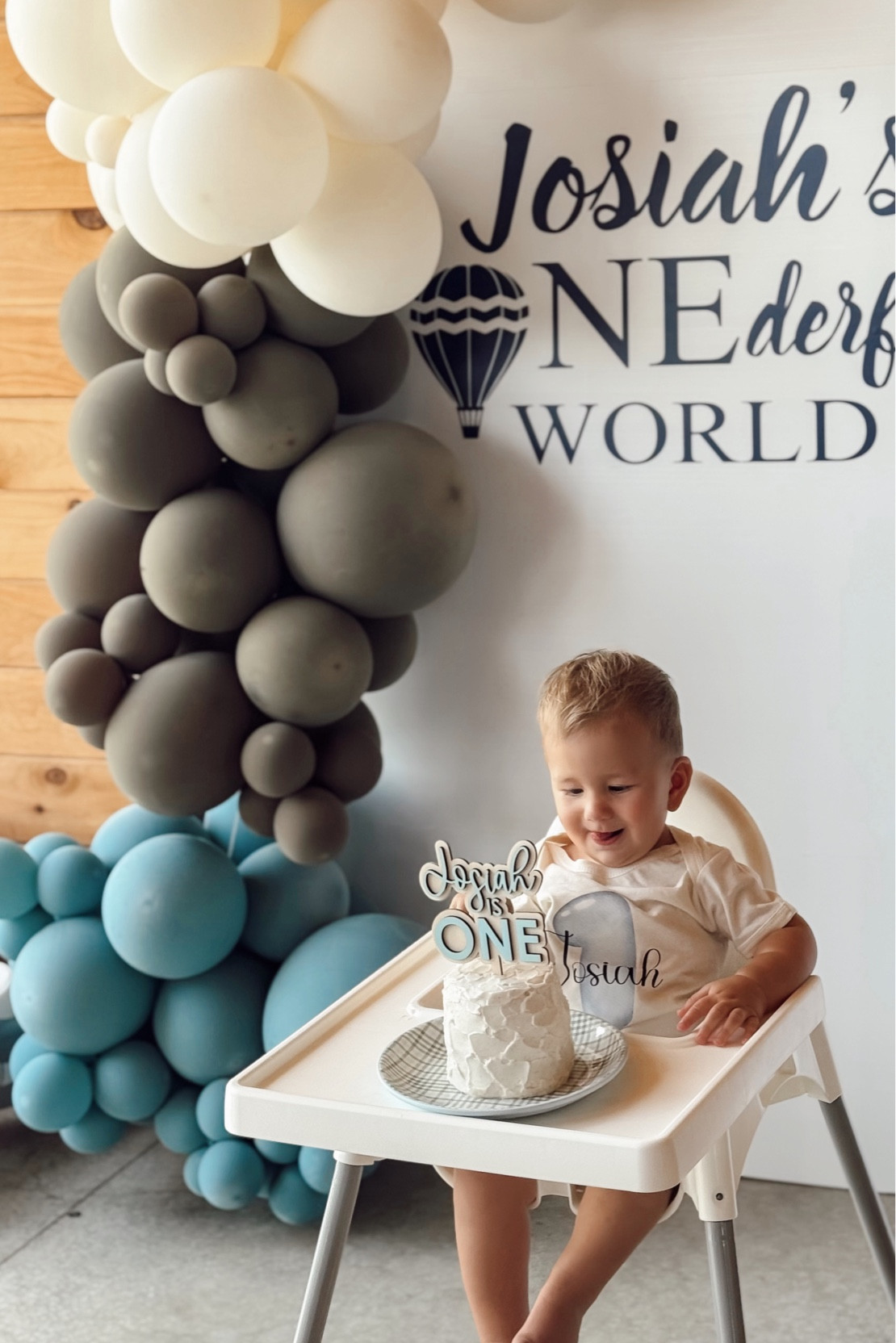 Baby boy smash cake outfit onesie party cake cake topper plate / one year old birthday party first birthday party blue brown tan off white beige / baby boy birthday boy 

#LTKKids #LTKParties #LTKBaby