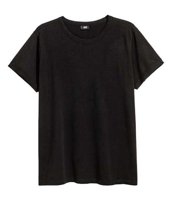 H&M - Slub Jersey T-shirt - Black - Men | H&M (US)