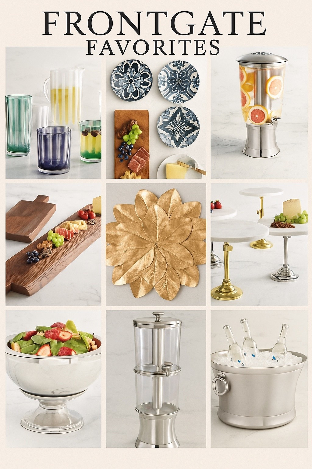 Freshen up your hosting game with these stunning finds from Frontgate—timeless textures, gleaming metals, and bold patterns make entertaining effortless and elegant. From drink dispensers to serveware and chic glassware, every detail is styled to impress. 🍋✨🍷

Hashtags:
#FrontgateStyle #KitchenGoals #EntertainingEssentials #HostInStyle #FrontgateFinds #ServewareGoals #HomeInspo #TimelessDesign #LuxuryLiving #TablescapeInspo #EntertainingWithStyle #MarbleAndMetal #PatternPlates #IGKitchenStyle #HomeAccents #ModernHost #JustJennsDesign #InteriorDreams #ChicKitchenVibes 

#LTKSeasonal #LTKParties #LTKHome