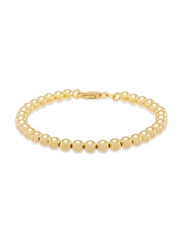 ​14K Gold Plated Silver Beaded Bracelet | Saks Fifth Avenue OFF 5TH