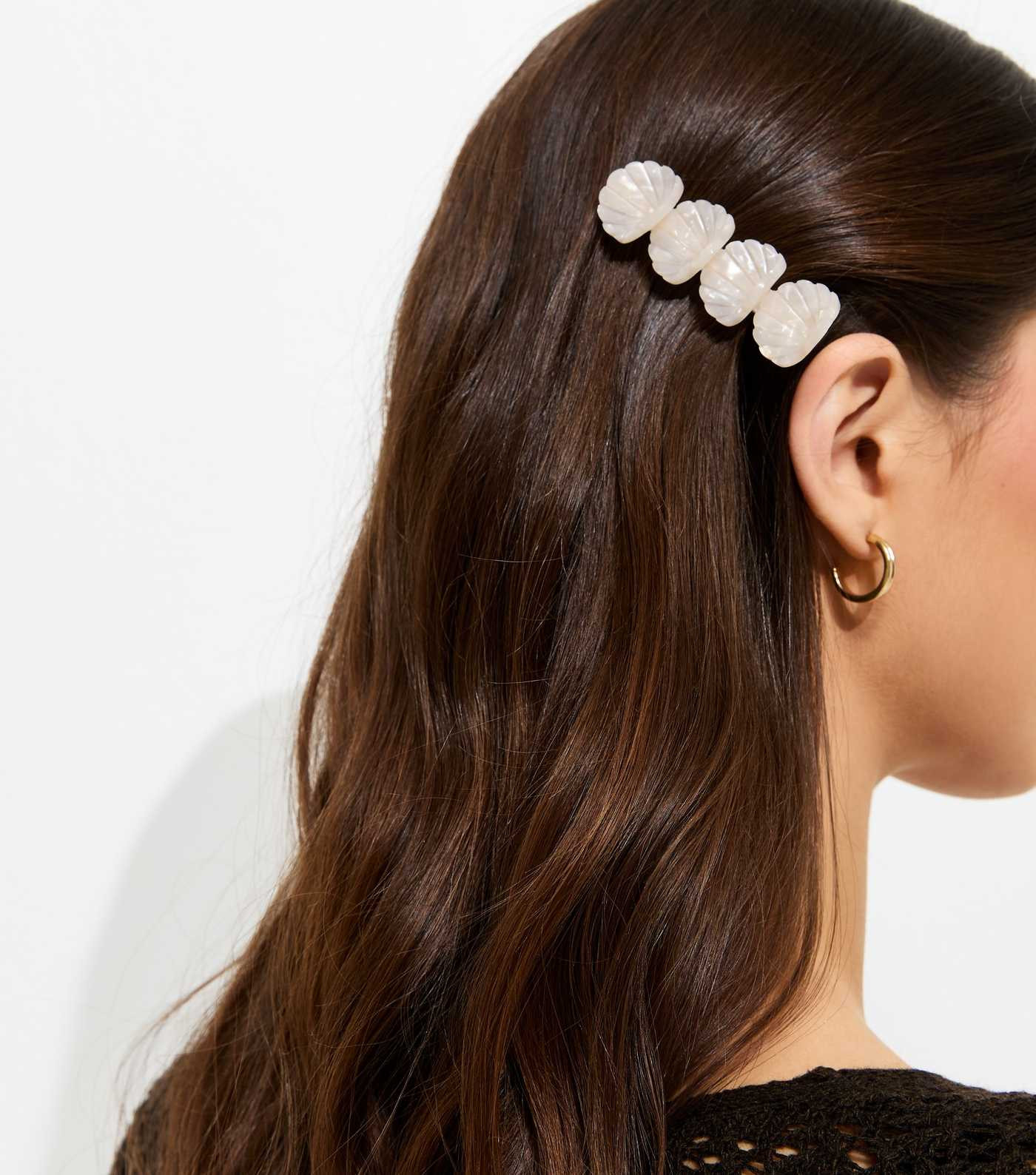 Cream Pearlised Shell Slide Hair Clip | New Look | New Look (UK)