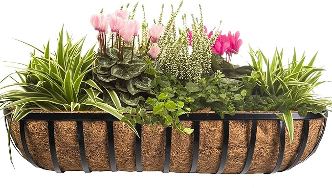 CobraCo HTR36-B 36-Inch English Horse Trough Planter, Black | Amazon (US)