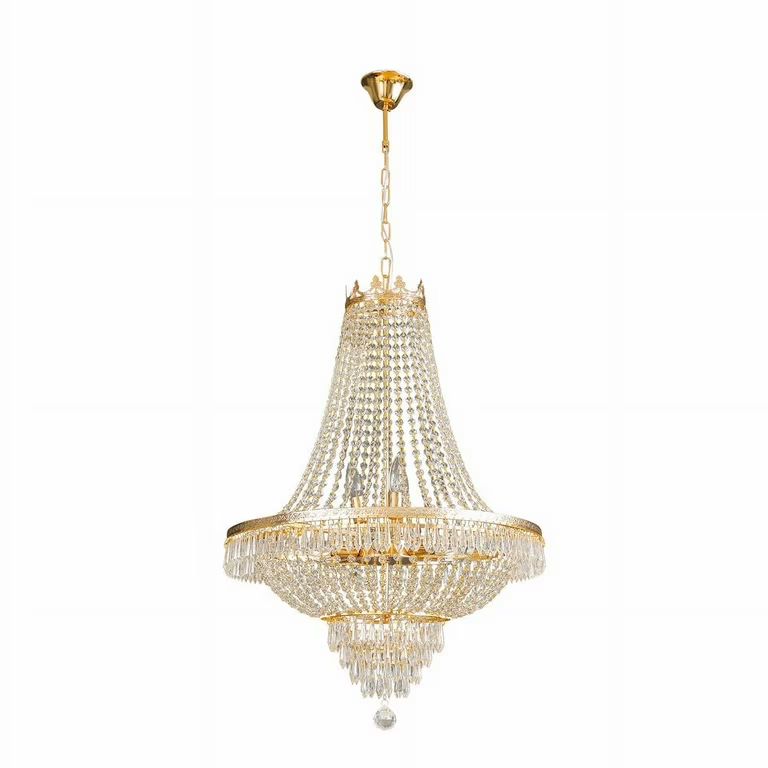 OUKANING Luxury Gold Crystal Modern Ceiling Light Pendant Chandelier Lamp Energy-saving - Walmart... | Walmart (US)