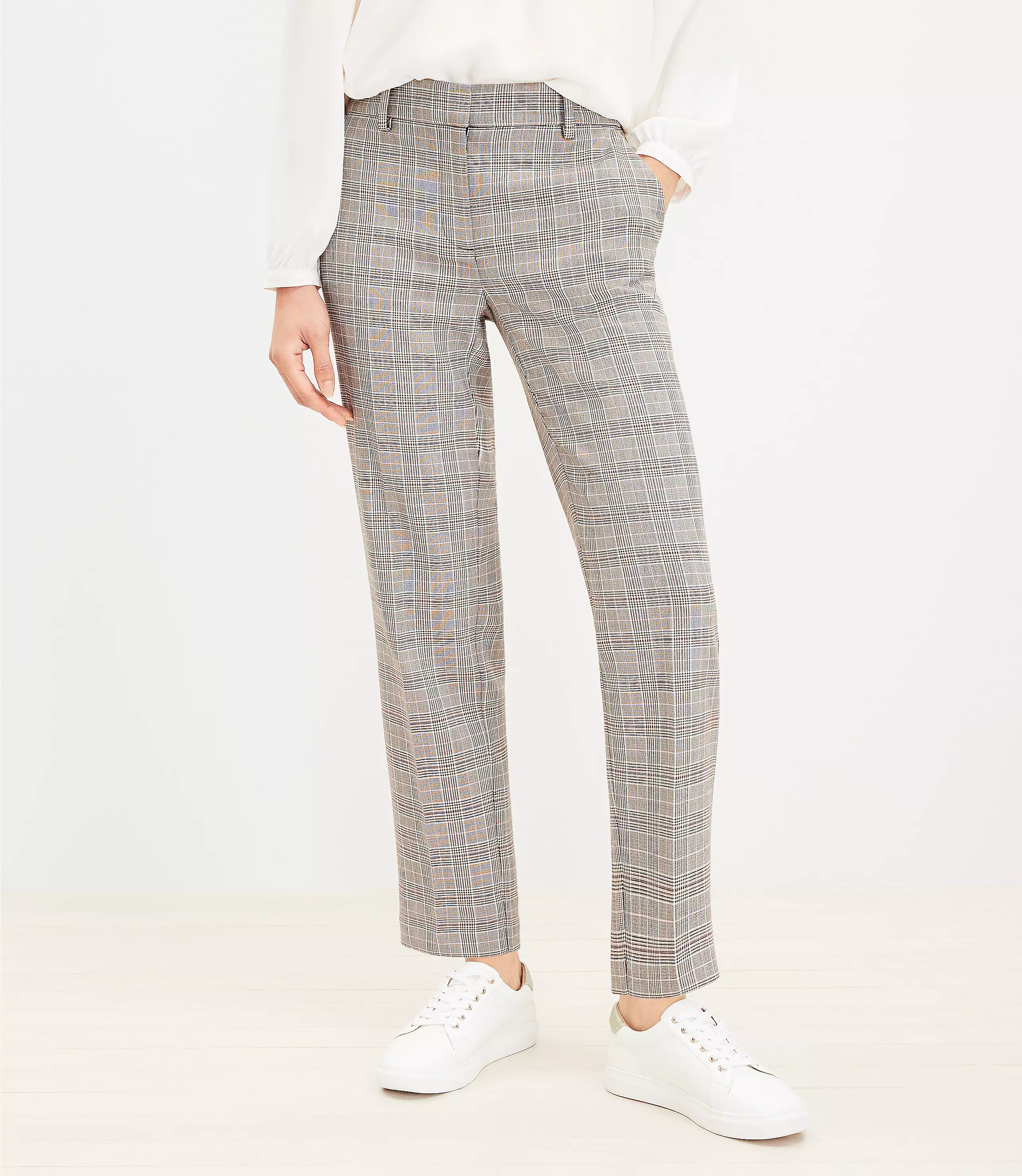 Riviera Slim Pants in Plaid | LOFT
