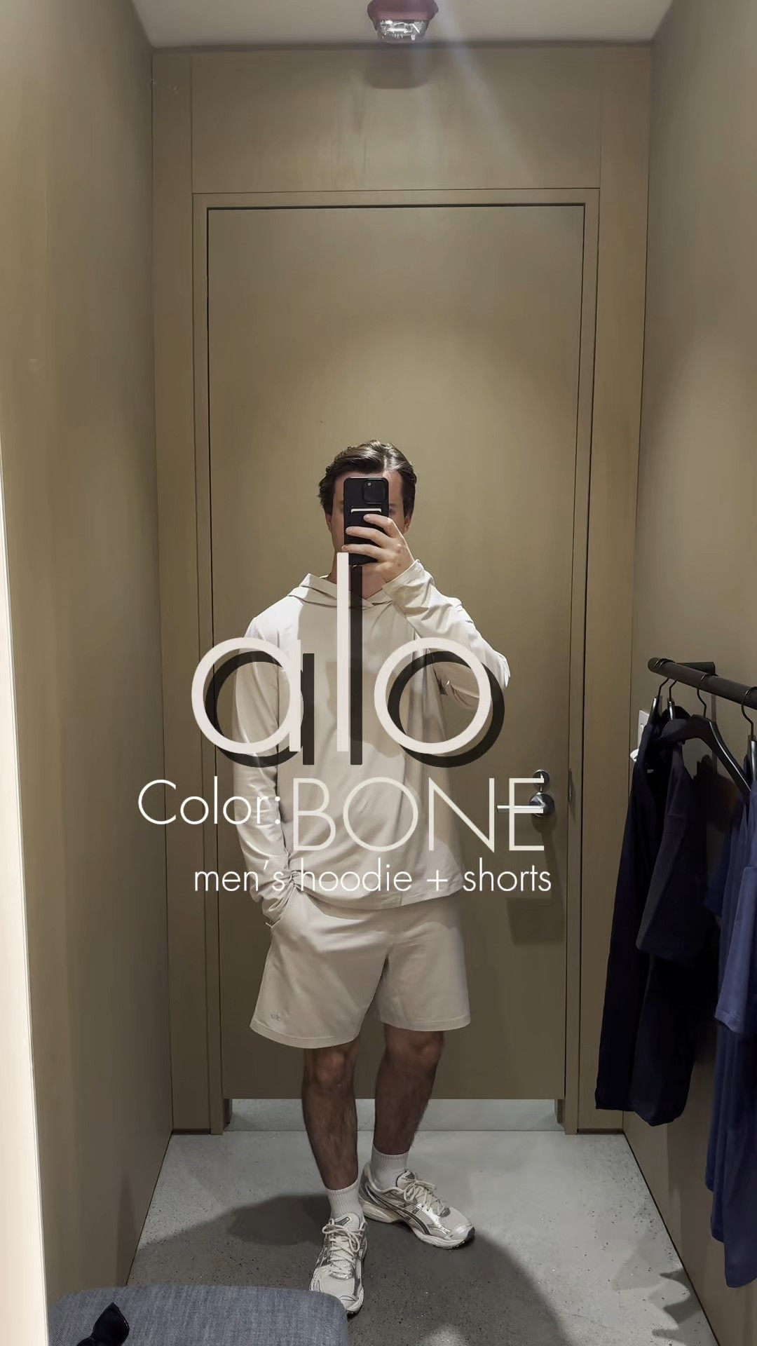 Alo bone hoodie & shorts 

#LTKMens #LTKSummerEdit #LTKActive