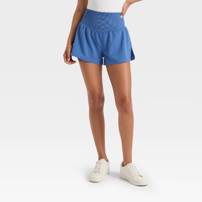 Women's 2.5" Seamless Waistband Woven High-Rise Shorts - JoyLab™ Dark Blue XL | Target