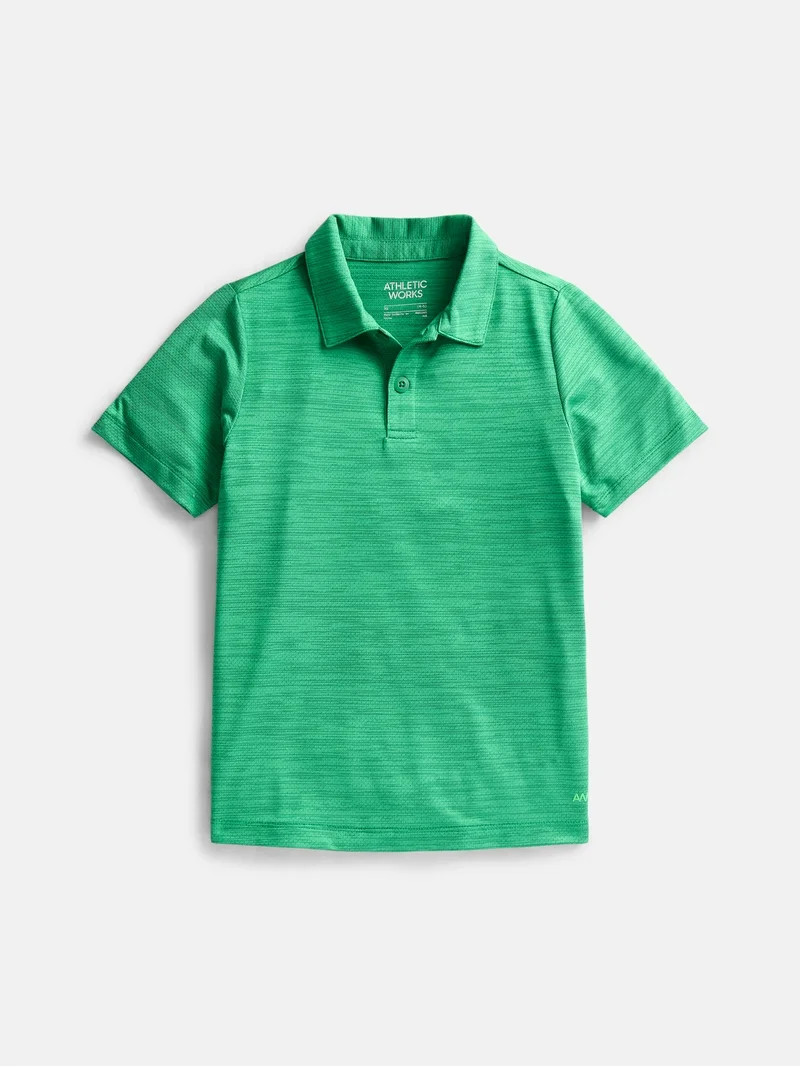 Athletic Work Boy's Active Polo Shirt with. Short Sleeves, Sizes 4-18 | Walmart (US)